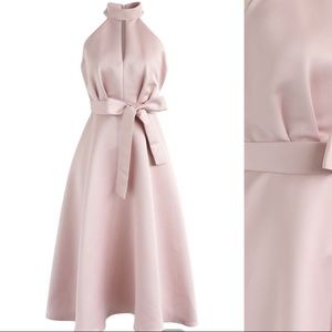 Blush Halter Midi Dress